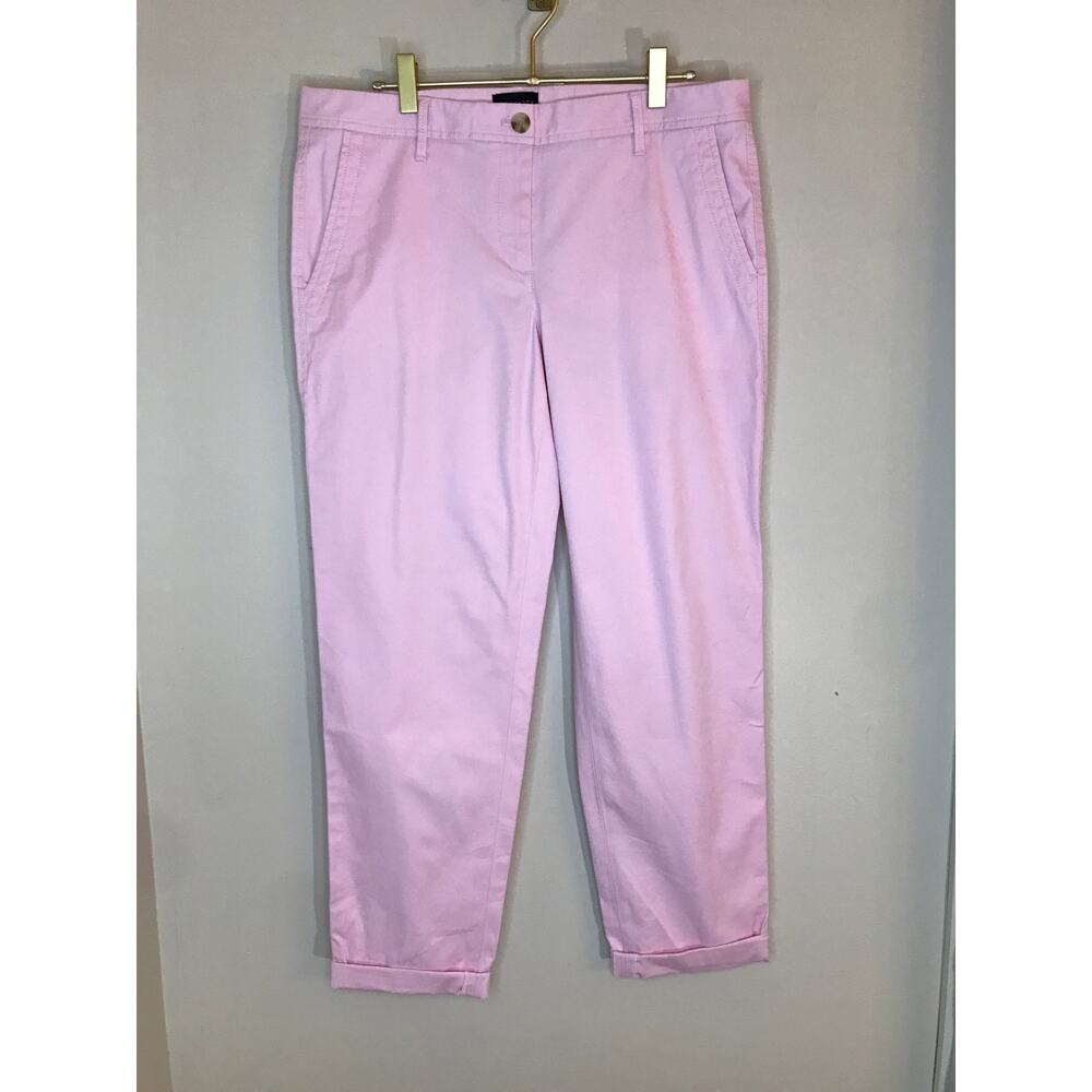 Talbots Baby Pink Relaxed Chino Pant 6 Cuffed Stretch